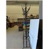 Image 2 : Wrought Iron Style Coat Rack and Shoe Shelf 24'' x 13'' x 70'' 