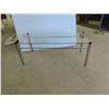 Image 1 : Glass and Chrome Coffee Table 40'' x 18'' x 15'' 