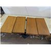 Image 2 : 4 Solid Wood Cabinet Doors Oak Finish with Hardware 12 3/8'' x 25 7/8'' 