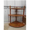 Image 2 : Corner Wood Shelf 12 1/4'' x 20'' , Shower Caddy Chrome+Glass Scale, Shower