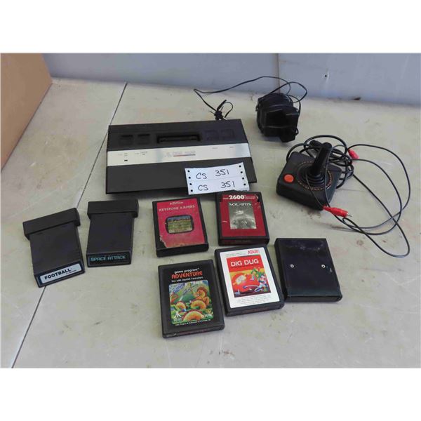 Atari 2600 Game Console with Power Supply, Controller & 7 Games 