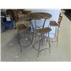 Image 1 : Rattan Patio Table 30'' x 40'' H with Stools 