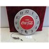 Image 1 : Coca Cola Metal Electric Clock 18'' Diameter - Hand On Clock Missing
