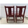 Image 3 : 2 Wood Childrens Chairs - Seat Height 9 1/2'' 