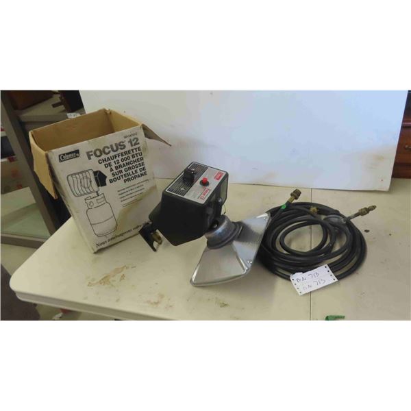Coleman Focus 12 Propane Heater with Regulator and Hose 