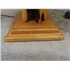 Image 2 : 2 Table Lamps with Oak Bases and Wicker Style Shades 18'' + 25'' Tall 