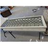 Image 1 : Vintage Wood Sash Window with Leaded Glass 56'' x 19 1/4'' 