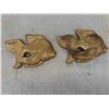 Image 3 : Chalkware 5 Fish Largest is 6'' x 6'' - 1 Fish Has Chip on Fin, See