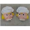 Image 2 : 4 Chalkware Largest is 9'' x 5'' 