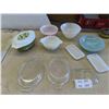 Image 1 : Pyrex Casserole Dish with Lid , Fire King and Pyrex Mixing Bowls , 2 Casserole