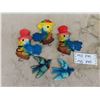 Image 1 : 5pcs Chalkware Birds Largest is 6'' x 5'' 