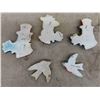 Image 2 : 5pcs Chalkware Birds Largest is 6'' x 5'' 