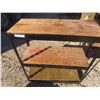 Image 2 : 2 Metal Framed Wood Shelves 37'' H x 34'' L x 14'' D 
