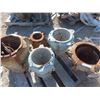 Image 1 : 5 Metal Concrete Molds Biggest is 19'' H Smallest is 11'' H 