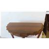 Image 2 : Half Moon 2 Tier Stand with Carved Edges and Design 24'' x 24'' x 