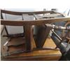 Image 2 : Walnut Drop Leaf Table (Extended Size) 30'' x 46'' x 38'' with 5 Chairs 