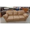 Image 1 : Leather/Leather-Style Couch 82'' Wide 