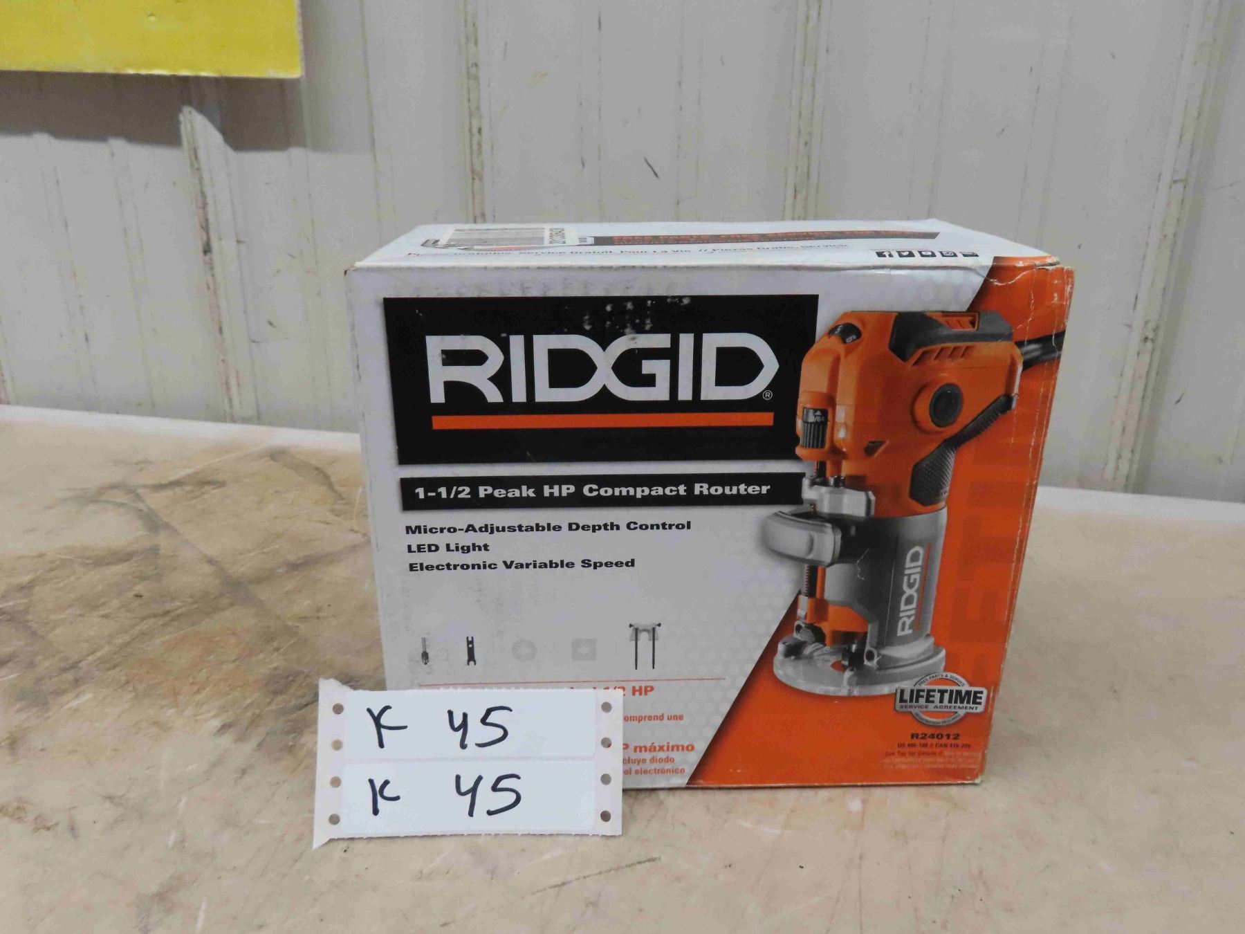 New Ridgid 1 1/2 HP Peak Compact Router