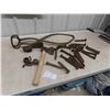 Image 1 : Over 20 Railway Spikes, Hatchet, Ice Tongs 