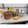 Image 1 : Bushel Basket, Bird Feeder, Handled Basket, Plus 