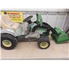 Image 2 : John Deere Plastic Pedal Tractor with Wagon and Front End Loader 