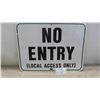 Image 1 : Metal ''No Entry'' Sign 24'' x 18'' 