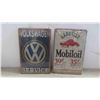 Image 2 : 5 Signs Largest is 12'' x 18'' Includes 2 New Volkswagon Service, Mobil Oil, Plus 