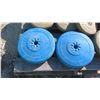 Image 3 : Pallet Lot: 18 Blue and Gold Weights 5-25lbs 