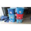 Image 2 : 6 Totes 63L with Lids 