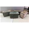 Image 8 : 4 Metal Ammo Boxes with Various Nails 