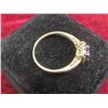 Image 2 : 10kt Yellow Gold with Amethyst and Diamond Ring Size 10 Total Weight 