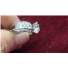 Image 8 : Sterling Silver and Cubic Zirconia Ring Size 8 Total Weight 4.5 Grams 