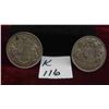 Image 1 : 2 Canadian 1942 50 Cent Coins 