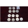 Image 1 : 12 Canadian Quarters 1951-68 