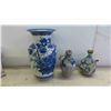 Image 1 : Ceramic Decorative Vase, 2 Pottery Vases Tallest is 15'' 