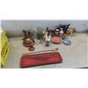 Image 1 : Marble and Ceramic Book Ends , Candle Stick Holders , Copper Pot , Brass