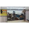 Image 2 : Vintage Mirror 30'' x 24'' , Table Lamp with Wood Base and Fabric Shade 27'' T 