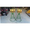 Image 1 : 2 Stools with Metal Frame and Swivel 25'' Seat Height 