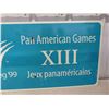 Image 6 : Steel Sign 'Pan American Games' 36'' x 18'' 