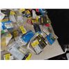 Image 8 : Storage Tub Full of New Hardware and Tools: Hinges, Screw Bits,