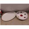 Image 2 : Pyrex Pie Plate , 2 Carnival Glass Candy Dishes , Serving Ware ,