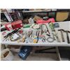 Image 1 : Tool Box with Hammers, Crescent Wrenches, Vise Grips, Pry Bar, 