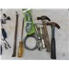 Image 2 : Tool Box with Hammers, Crescent Wrenches, Vise Grips, Pry Bar, 