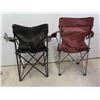 Image 2 : 2 Camping Fold Up Chairs , Stool , Lunchmate , Plus