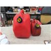 Image 2 : 2 Plastic Gas Containers, Propane Tank, 4 Cans of Spray Paint, 