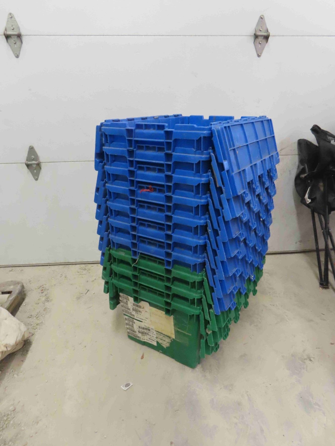 9 Storage Bins with Interlocking Lid 13'' x 19'' x 12'' H