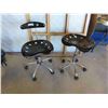 Image 1 : 2 Rollable Swivel Stools - Damage on Back of Stool, See Photos 