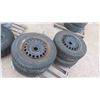 Image 1 : Set of (4) 205/65 R15 Winter Tires on 5 Bolt 110 Bolt Pattern Rims 