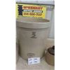 Image 2 : 5 Gallon Medalta Stoneware Crock , 3 Small Stoneware Jugs