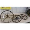 Image 1 : 3 Steel Wheels (2) 16'' Across (1) 20'' Across
